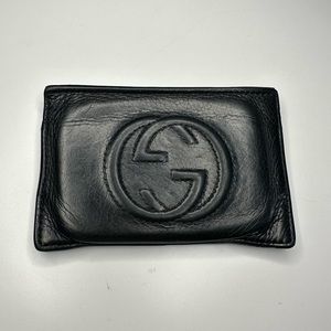 Men’s Gucci Card Holder Wallet in Black Leather